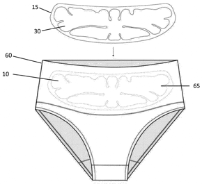 Wearable heating pad patent drawing