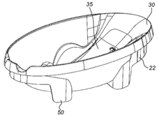Baby bather patent drawing